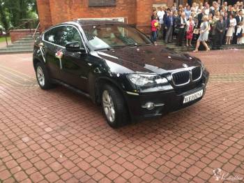 Luksusowe BMW X6w kolorze czarnym, Samochód, auto do ślubu, limuzyna Warszawa