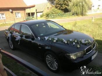 LIMUZYNA BMW SERIA 7 CZARNA , Samochód, auto do ślubu, limuzyna Wieluń