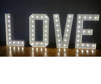 Napis LOVE podświetlany, duży 120 cm + Auto do ślubu, samochód- JAGUAR, Napis Love Puławy