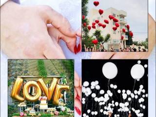 Balonowy prezent, balony z helem, balony led, napis L O V E | Balony, bańki mydlane Bydgoszcz, kujawsko-pomorskie