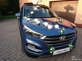Niebieski Hyundai Tucson | Auto do ślubu Kraków, małopolskie