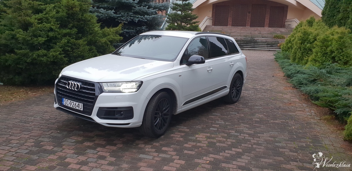 Samochód do ślubu Audi Q7 II 50 TDI quattro EXCLUSIVE auto 2018r biały | Auto do ślubu Częstochowa, śląskie - zdjęcie 1