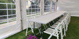 Namioty cateringowe bankietowe 5x8 5x10 białe drewniane krzesła, stoły | Wynajem namiotów Toruń, kujawsko-pomorskie - zdjęcie 4