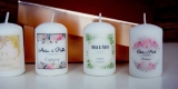 Podziękowania dla gości prezenciki świeczki personalizowane 6 cm | Prezenty ślubne Grzymiszew, wielkopolskie - zdjęcie 3