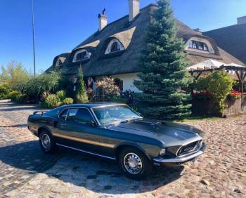 Mustang Mach 1 1969 wynajem do ślubu z kierowcą | Auto do ślubu Michałowice, mazowieckie