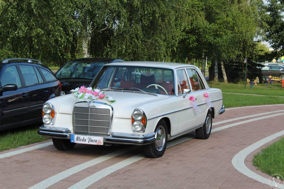 Auto do ślubu zabytkowy mercedes biały ślub retro, Wierzchowiny - zdjęcie 1