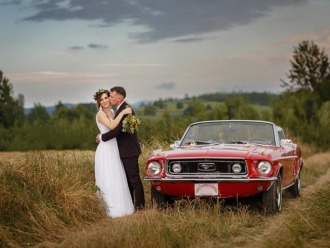 Auto na ślub wesele wynajem Ford Mustang Cabrio, Camaro- Ty Prowadzisz,  Rzeszów