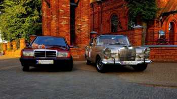 Auta - Zabytkowy Mercedes 1964r skrzydlak i Mercedes 190, Samochód, auto do ślubu, limuzyna Błaszki