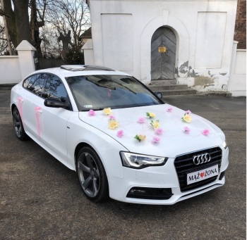 Eleganckie Białe Audi A5 S-Line Do Ślubu | Auto do ślubu Proszowice, małopolskie