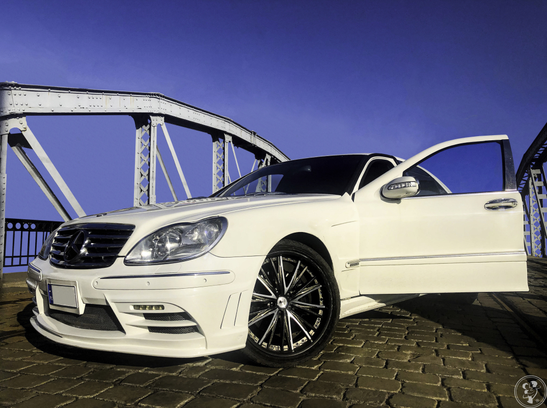 Elegancki biały Mercedes S600 L na ślub | Auto do ślubu Wrocław, dolnośląskie - zdjęcie 1