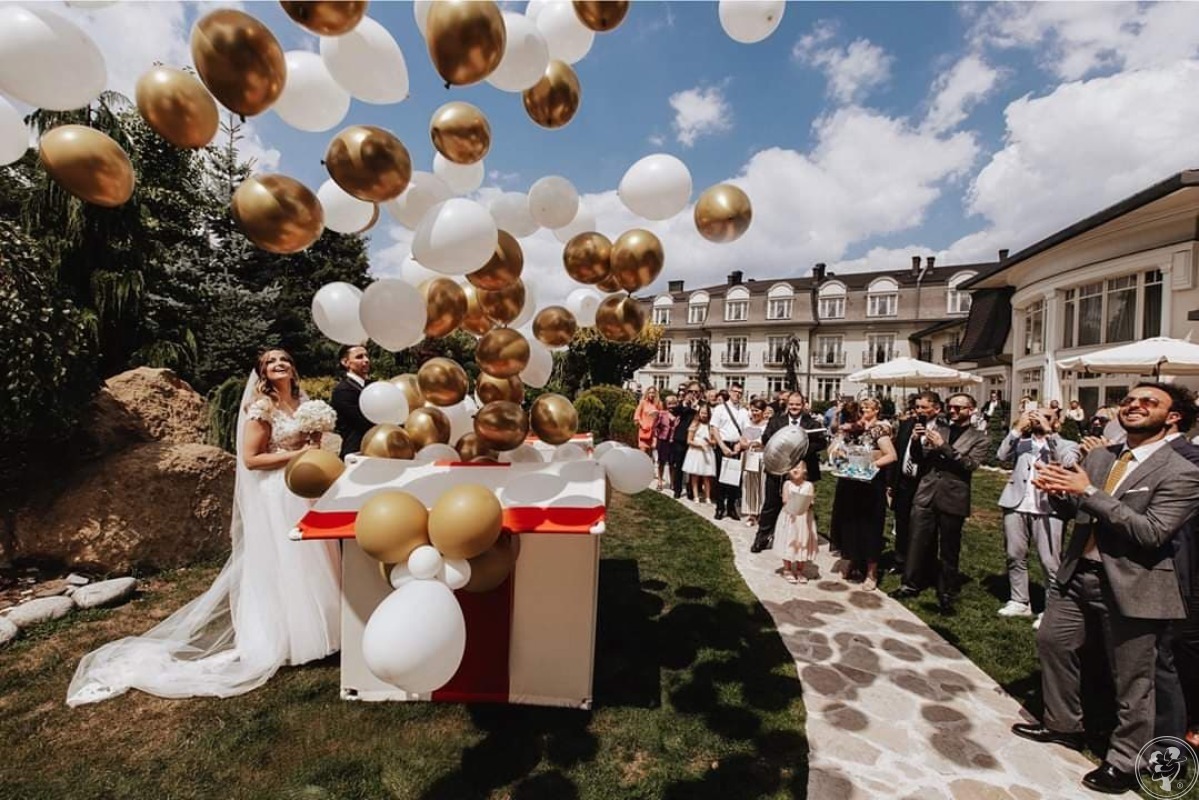 Balony z helem / Duże pudło prezent z balonami z helem na wesele LOVE, Bytom - zdjęcie 1