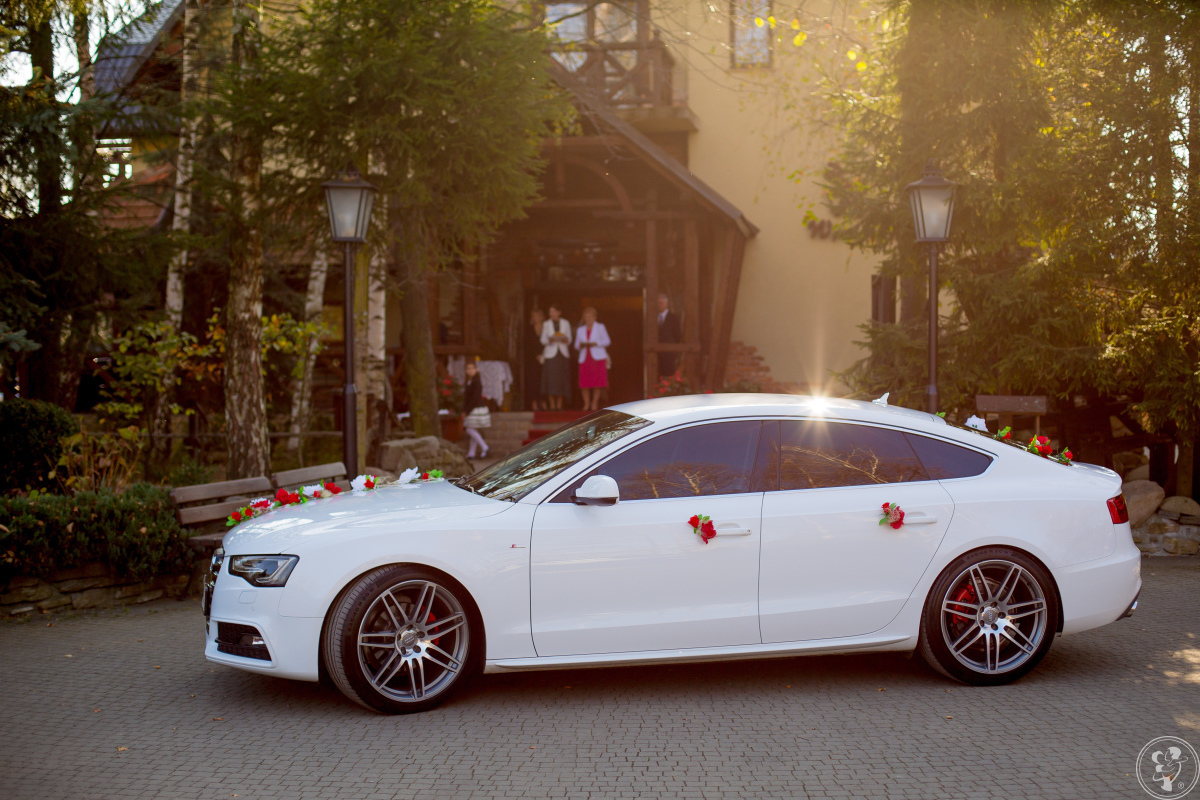 Samochód do ślubu Audi A5 S-Line białe, Kombornia - zdjęcie 1