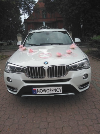 Białe BMW X3xDrive20d  do Ślubu, Samochód, auto do ślubu, limuzyna Łęczna
