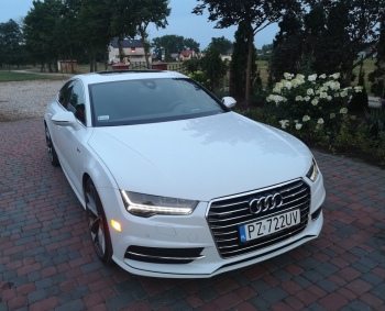 Białe Audi A7 | Auto do ślubu Konin, wielkopolskie
