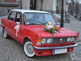 Czerwony duży FIAT 125p | Auto do ślubu Luboszyce, opolskie