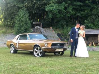 Ford Mustang, Wynajem limuzyn i samochodów zabytkowych, VIPLimo | Auto do ślubu Nowy Sącz, małopolskie