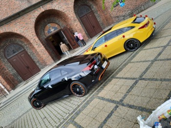 2 Mercedesy CLA 4Matic Black & Yellow. | Auto do ślubu Gdańsk, pomorskie