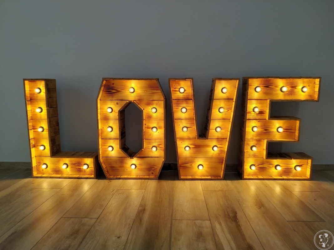 Piękny Napis LOVE - rustykalny, drewniany, boho, na wesele/plener, 1M, Warszawa - zdjęcie 1