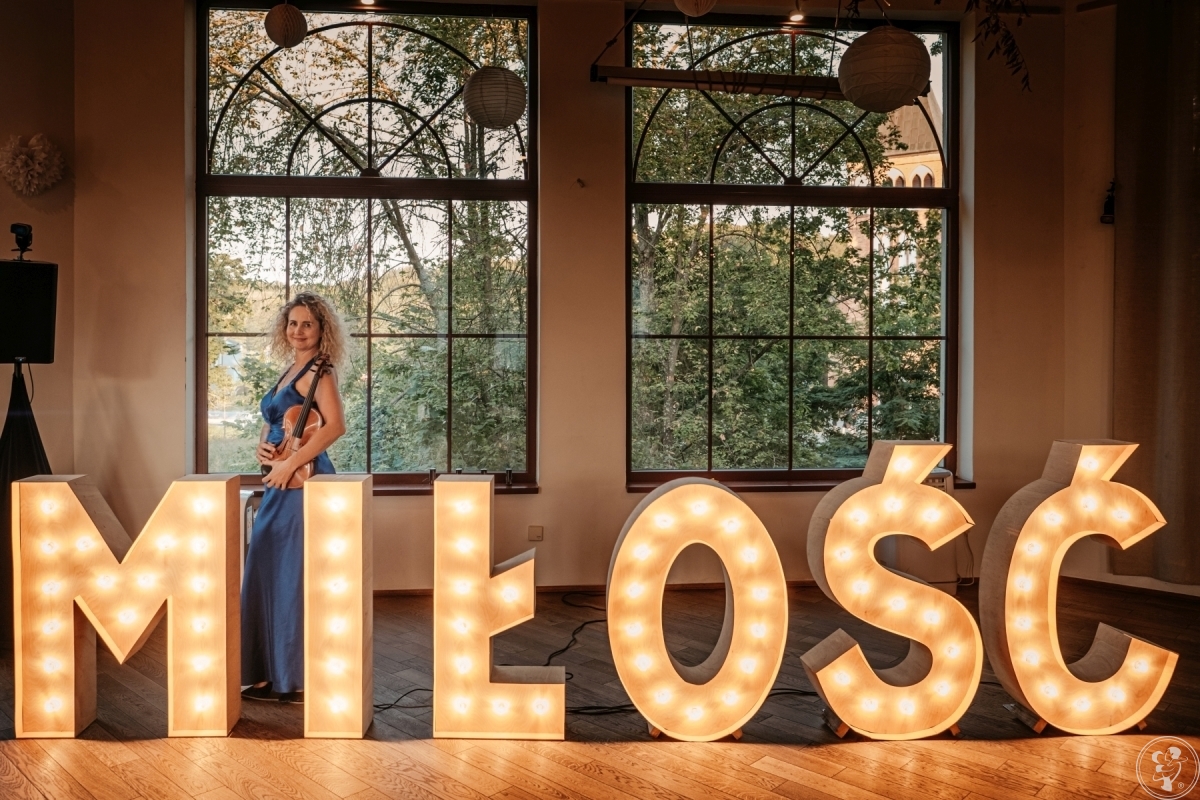 Napis LOVE i MIŁOŚĆ LED RETRO, Serce, Fotobudka na wesele, Dron, Gdynia - zdjęcie 1