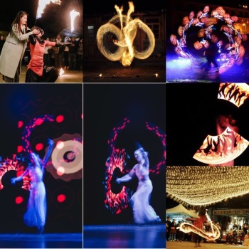 Niesamowite OGNIOWE  FIRESHOW ! - led show - POKAZY ŚWIATŁA - Ani Pelu, Teatr ognia Rakoniewice