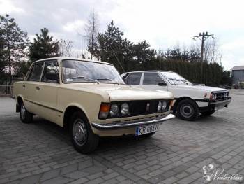 Fiat 125p i Polonez Borewicz wynajem ślub, Samochód, auto do ślubu, limuzyna Kraków