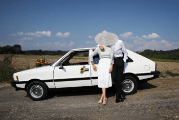 Samochód do Ślubu - Piękny Biały Polonez Borewicz | Auto do ślubu Rzeszów, podkarpackie