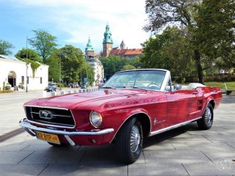 Czerwony Ford Mustang 1967 cabrio | Auto do ślubu Kraków, małopolskie