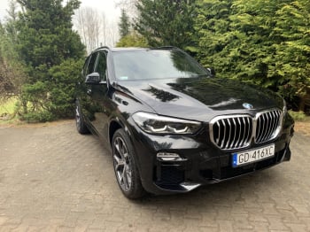 Nowe Czarne BMW X5 MSport * BIAŁY SKÓRY  *, Samochód, auto do ślubu, limuzyna Rumia