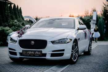 Dreamwedding-art biała perła jaguar xe 3.0 Premium biały 340 KM skóra, Samochód, auto do ślubu, limuzyna Libiąż