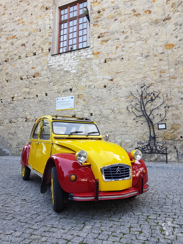 Żółty Citroen 2CV cabrio | Auto do ślubu Lublin, lubelskie - zdjęcie 1