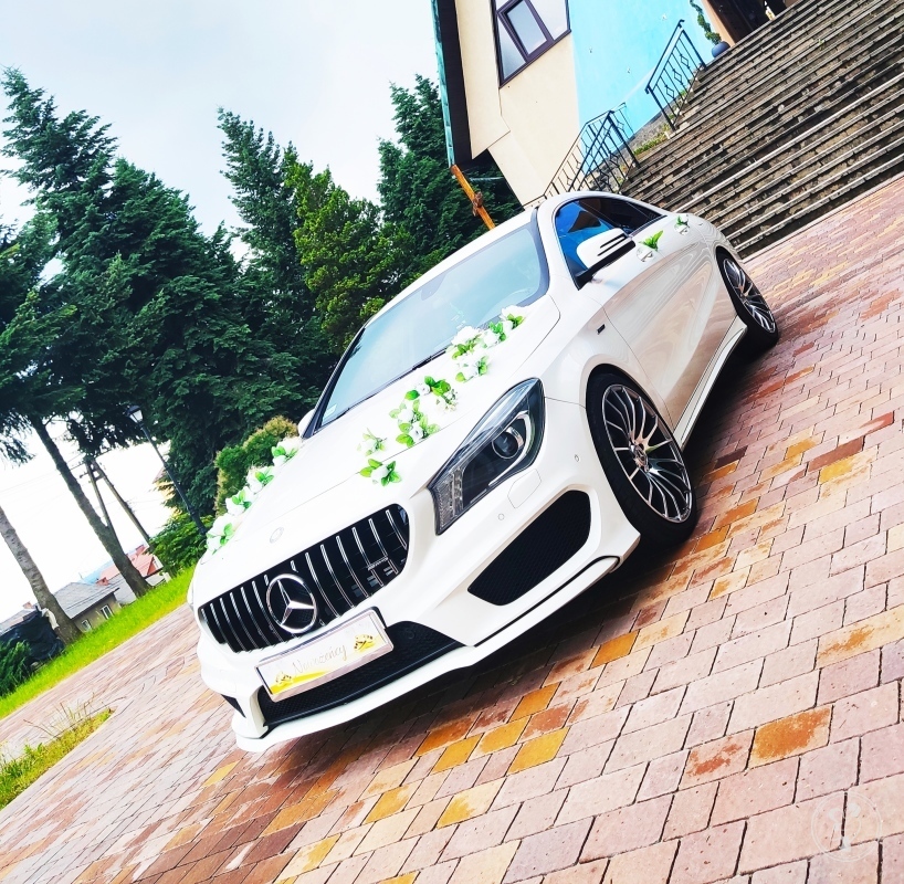 Biały Mercedes CLA AMG | Auto do ślubu Wadowice Sucha Beskidzka, małopolskie - zdjęcie 1