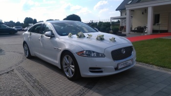 Biały Jaguar XJ Long | Auto do ślubu Lublin, lubelskie