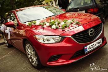 Sportowa czerwona Mazda6 do ślubu, Samochód, auto do ślubu, limuzyna Kłodawa