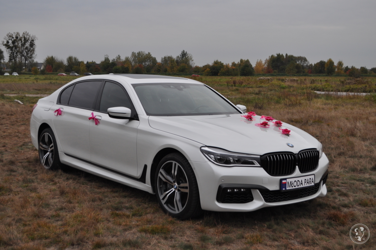 Białe BMW 7 w wersji LONG M PAKIET do ŚLUBU | Auto do ślubu Warszawa, mazowieckie - zdjęcie 1