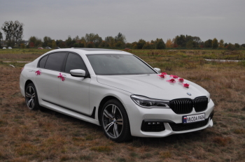 Białe BMW 7 w wersji LONG M PAKIET do ŚLUBU | Auto do ślubu Warszawa, mazowieckie