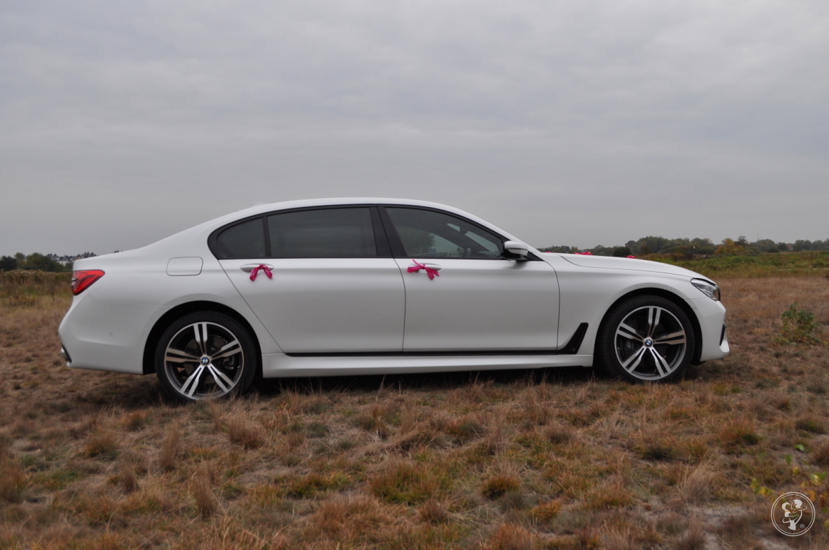 Białe BMW 7 w wersji LONG M PAKIET do ŚLUBU, Warszawa - zdjęcie 1