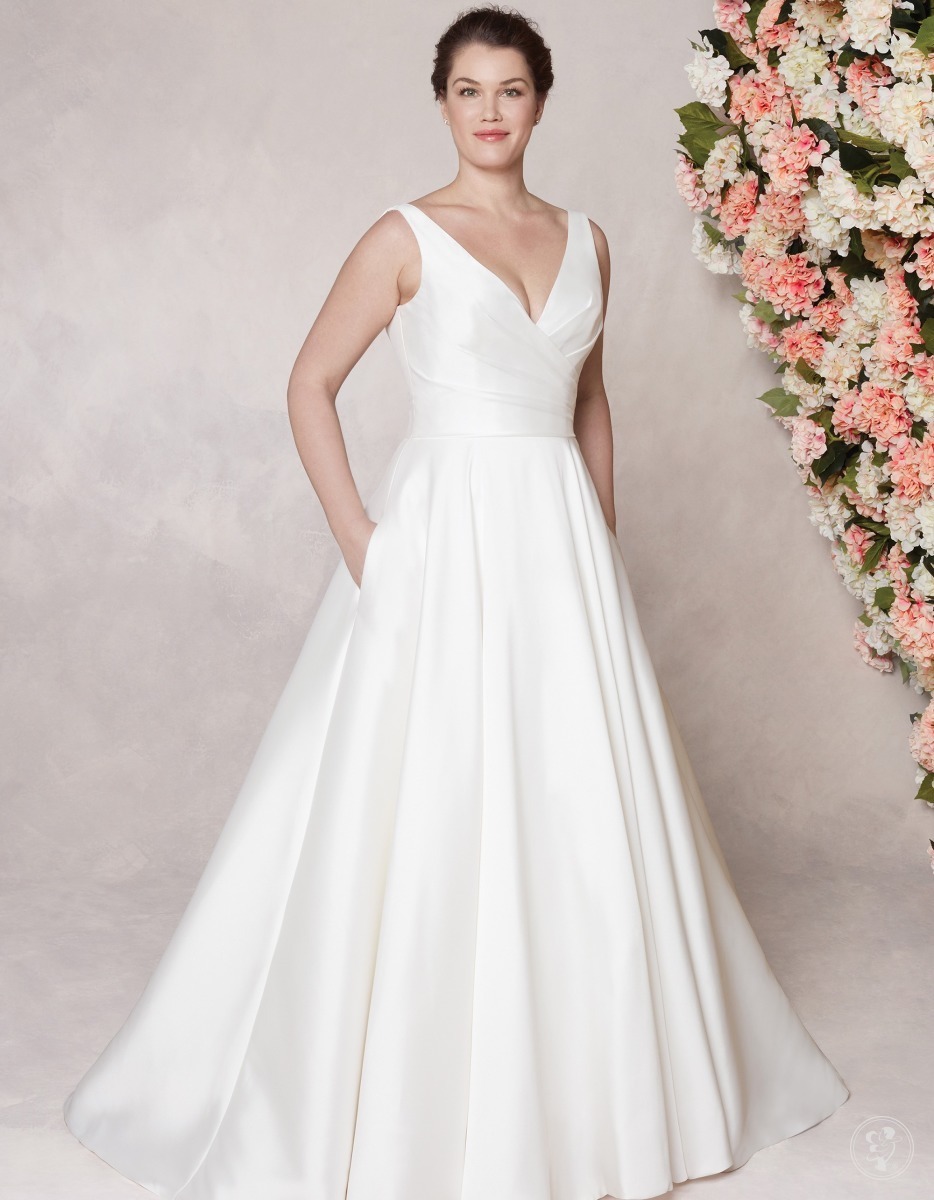 Sinserity Bridal 44080 suknia ślubna r42-44 minimalistyczna gładka - zdjęcie 1