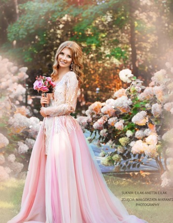 Kolorowa suknia ślubna - ZACHÓD SŁOŃCA - zdjęcie 1