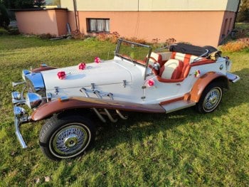 Auto Samochód do ślubu wesela MERCEDES GAZELLE 1929r retro zabytkowy, Dekoracje ślubne Złoczew