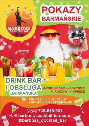 BARBOSS COCKTAIL BAR, Barman na wesele Pieńsk