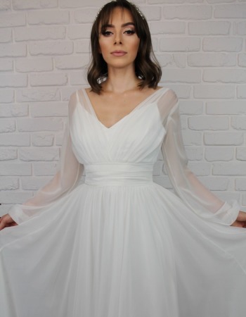 Suknie Ślubne Victoria szyfonowa - Aleksandra - zdjęcie 1
