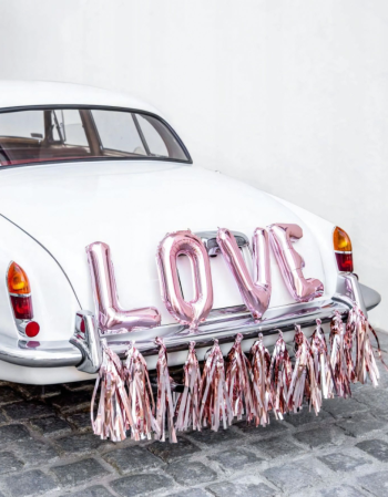 Zestaw dekoracji samochodowych - Love, różowe złoto - zdjęcie 1