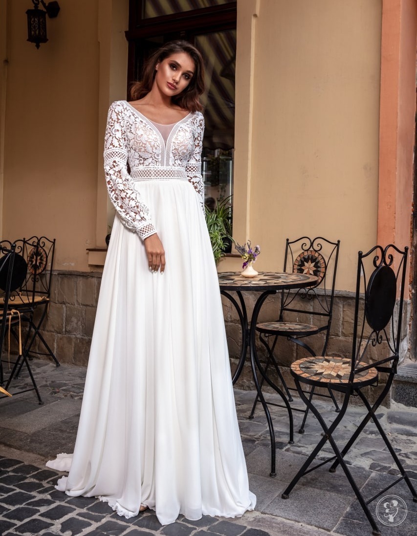Suknia ślubna muślinowa w stylu BOHO Cana - zdjęcie 1