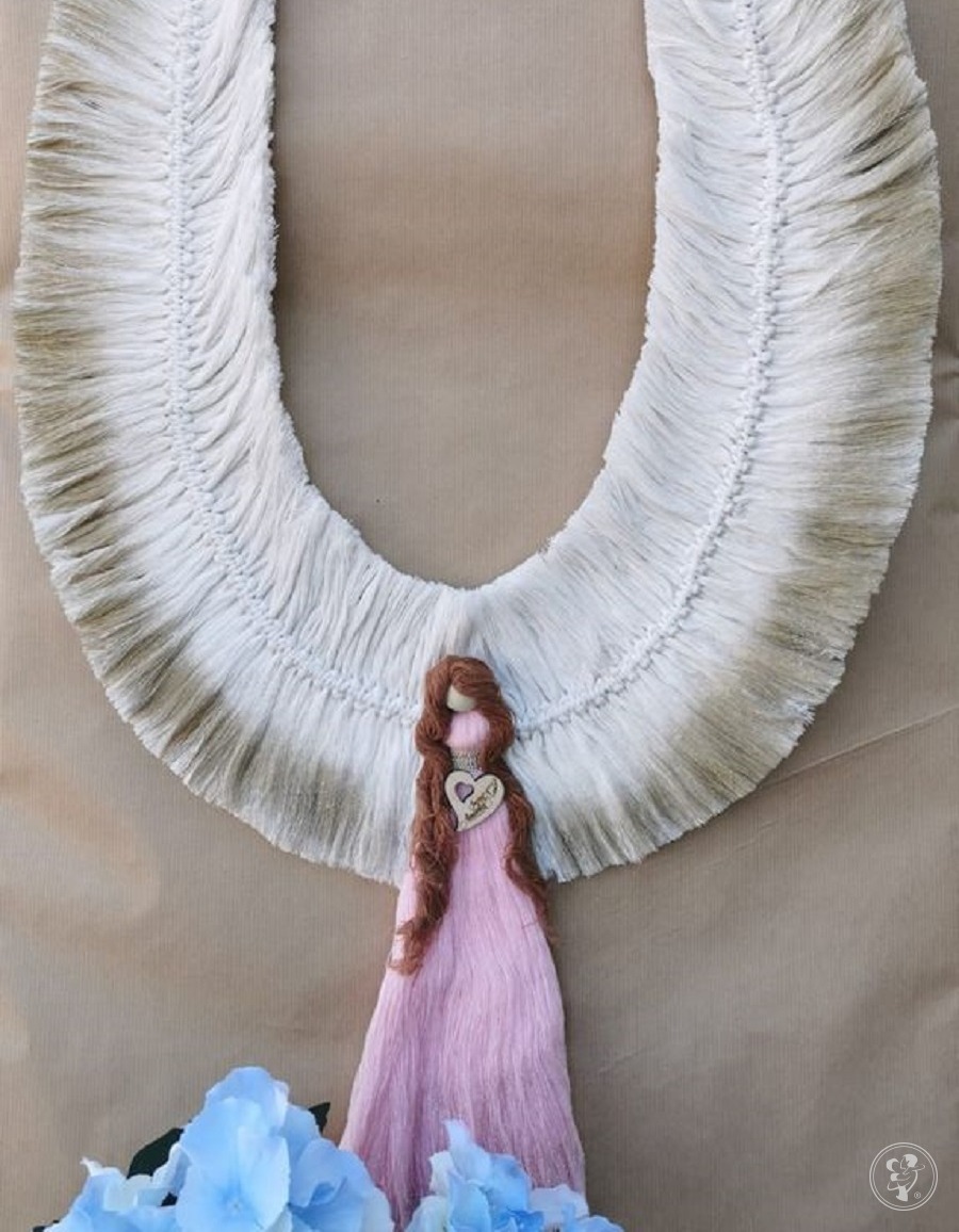 Anioł z makramy boho 70 cm - zdjęcie 1