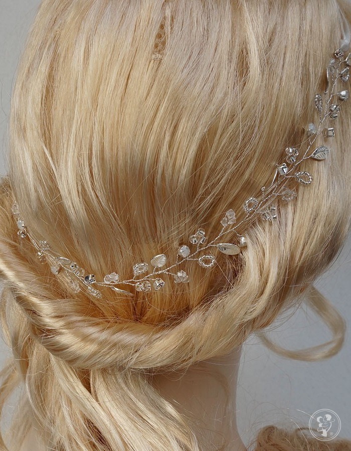 Ślubna opaska do włosów biżuteryjna - zdjęcie 1