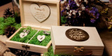 Drewniane dekoracje ślubne, pudełka na obrączki, upominki dla gości, Bytom - zdjęcie 2