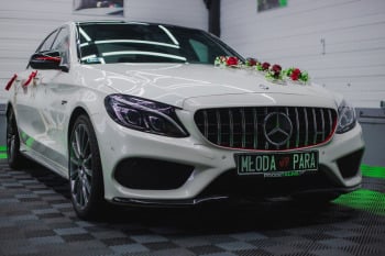 Wspaniały Mercedes AMG na ślub i wesele- ROBI WRAŻENIE!, Samochód, auto do ślubu, limuzyna Woźniki