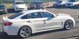 Białe BMW 4 Gran Coupe M Performance - wynajem samochodu z kierowcą | Auto do ślubu Wrocław, dolnośląskie - zdjęcie 2