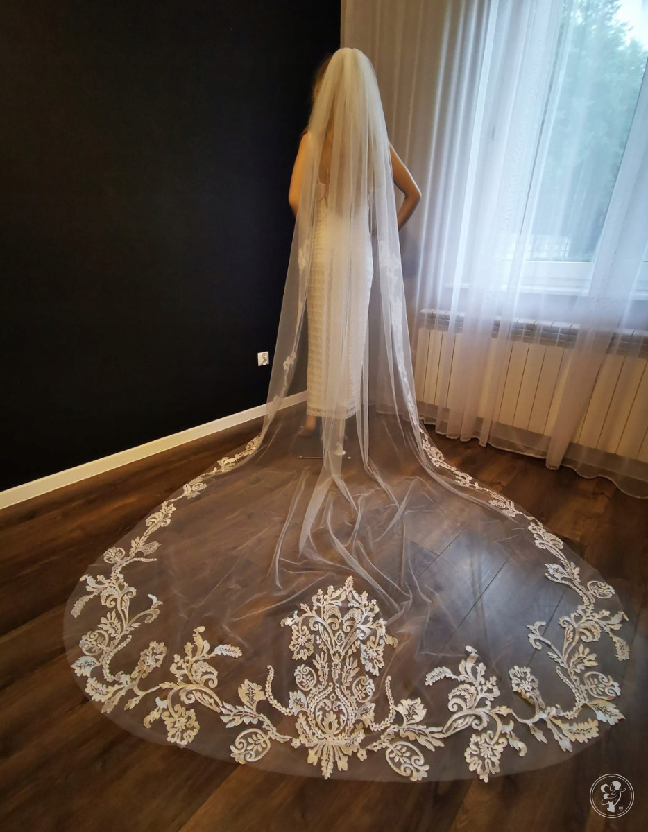 Welon ślubny ślub długi 300 cm ivory katedralny - zdjęcie 1