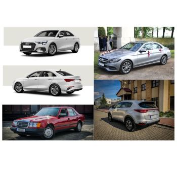 Najnowsze Audi, Mercedes, Sportage, oraz klasyczne W124, Samochód, auto do ślubu, limuzyna Nowy Tomyśl